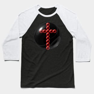 Red Cross in Glass Ball Baseball T-Shirt